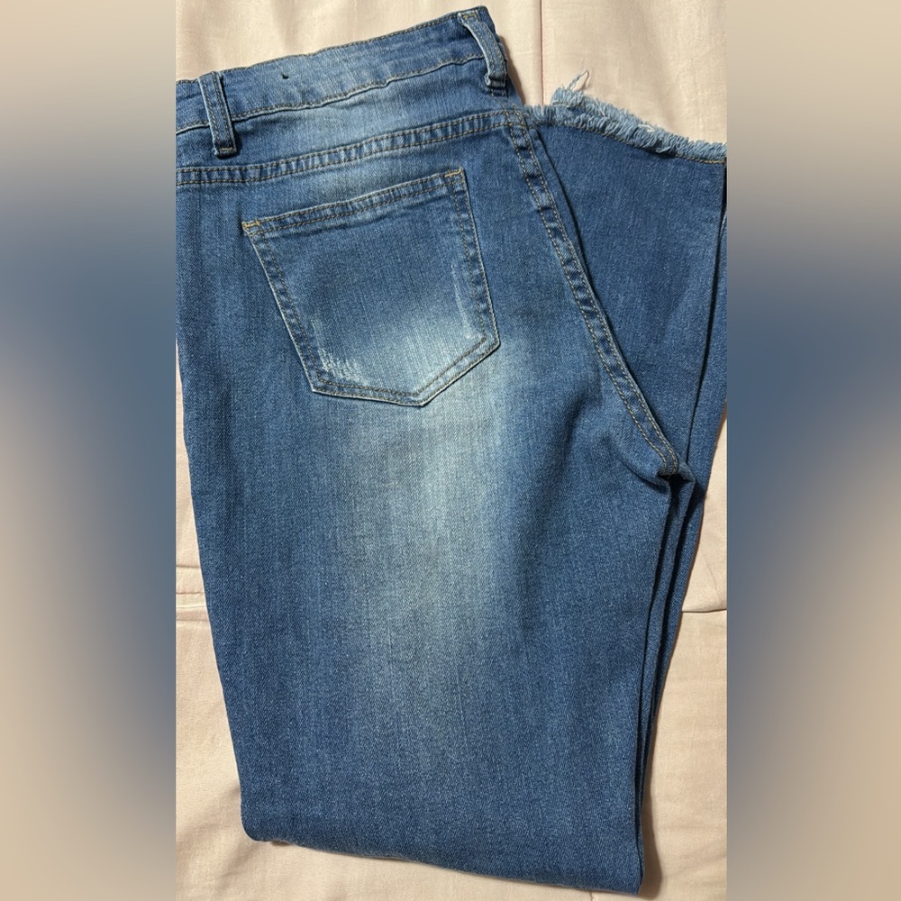 Covergirl brand jeans size 11/12.  Frayed hem
